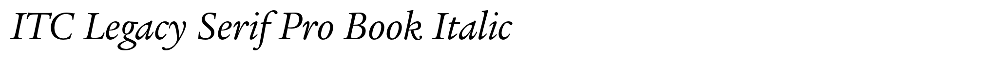 ITC Legacy Serif Pro Book Italic image